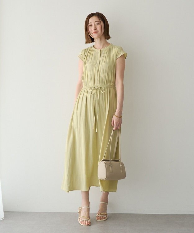 YECCA VECCA ギャザードロストワンピース Yellow