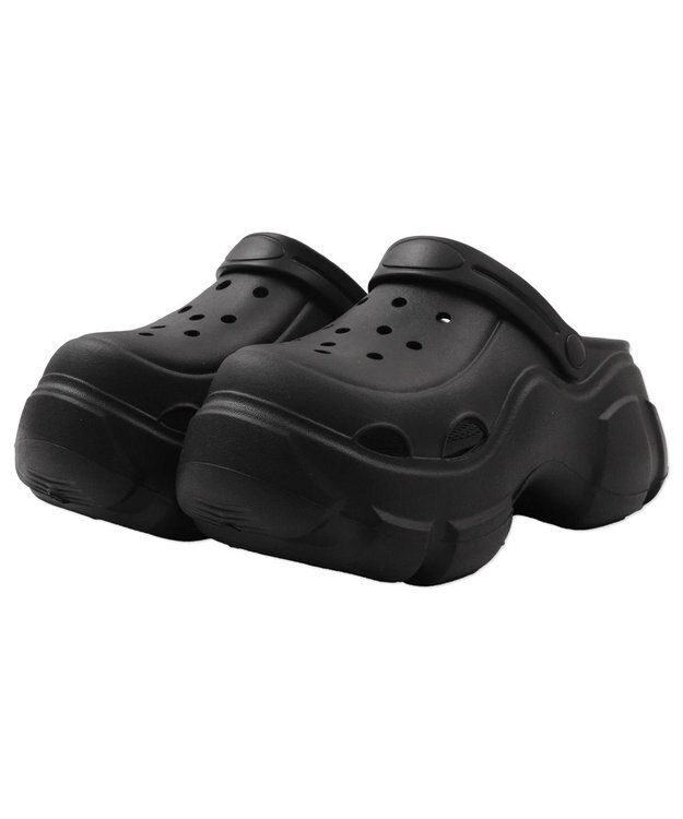 WEGO 【SMLサイズ展開】パーツ付き厚底ラバーサンダル ブラック