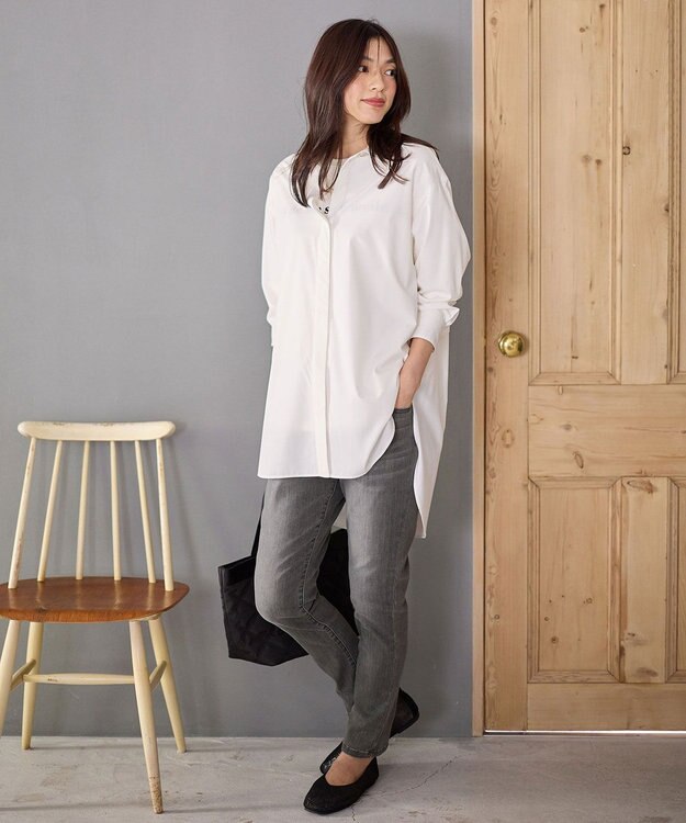 ANY L 【手洗い可能/抗菌防臭/UVカット/速乾】ロングシャツ オフ