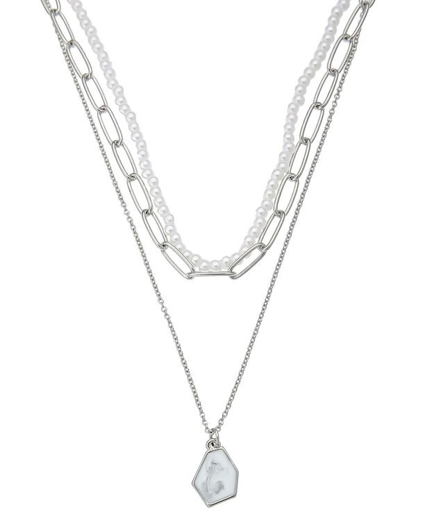 AMERICAN HOLIC マルチＷＡＹ３連ネックレス Silver