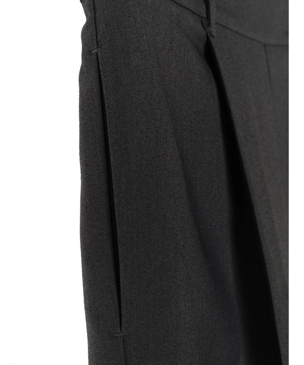 Green Parks あったかきれいシルエットストレートパンツ Gray