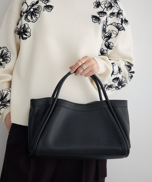 YECCA VECCA 【cache cache】ハンドルシュリンクトート Black