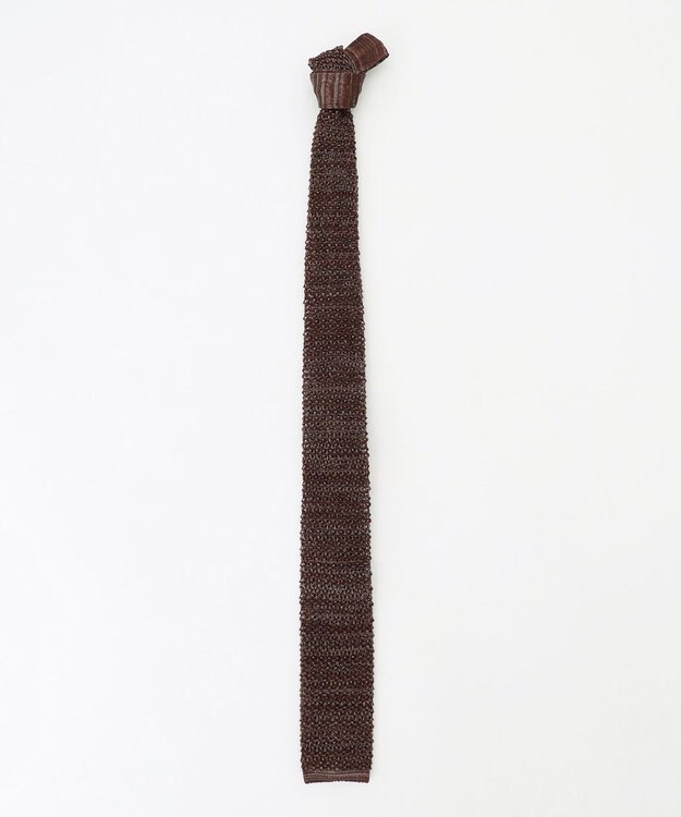 J.PRESS MEN 【J.PRESS KNIT TIE COLLECTION】無地 ニットネクタイ ブラウン系
