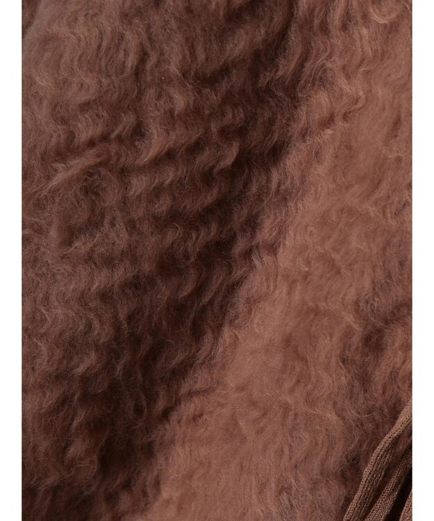 earth music&ecology 起毛リボンニットカーディガン Brown