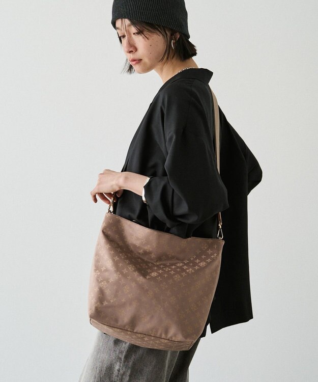 russet ナイロンジャガード2WAYショルダーバッグ(CE-1693) Mocha