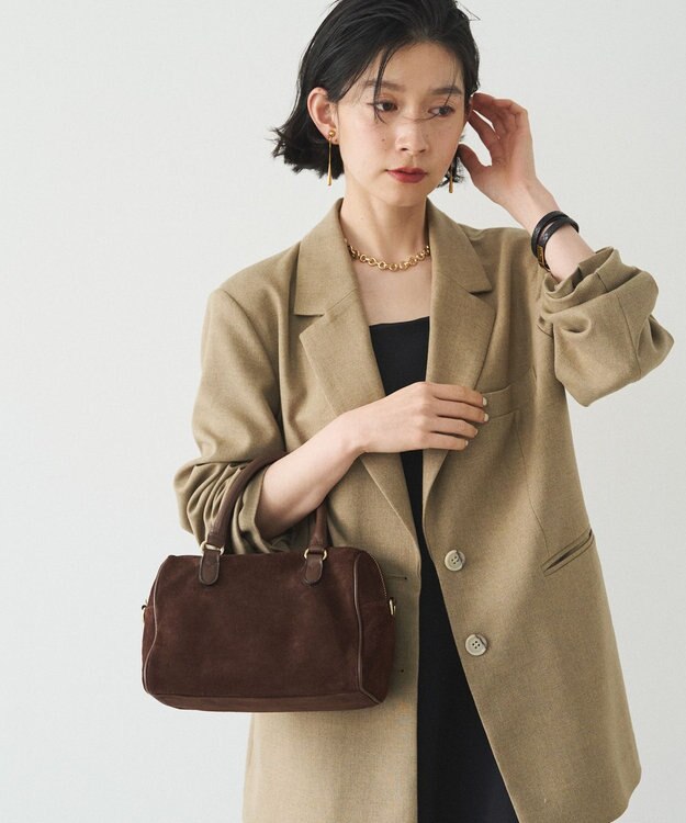 russet  スエード2WAYミニボストンバッグ(CE-1570-WEB) D.Brown