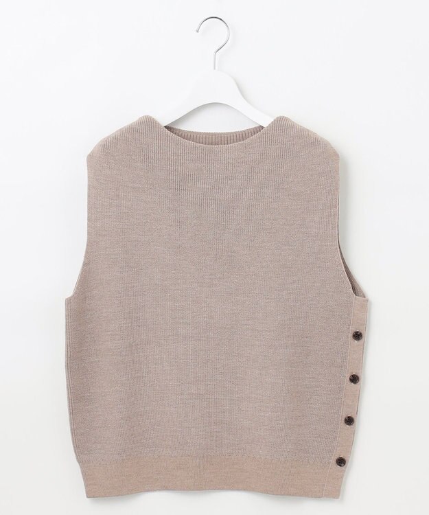J.PRESS LADIES L 【洗える】DRALON MERINO ニット ベスト ベージュ系