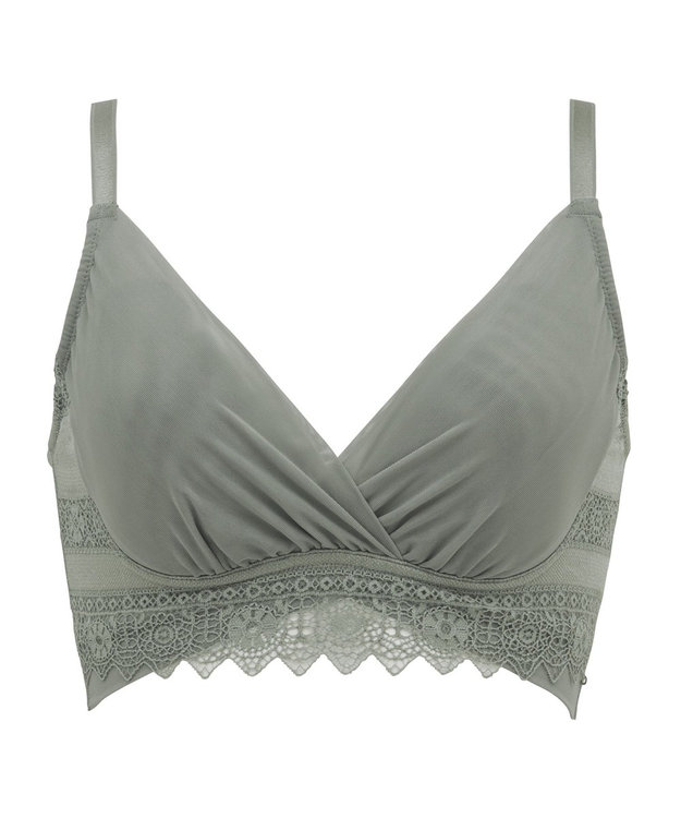 BRADELIS New York 【BRADELIS Me / ノンワイヤー・バストアップ】Plushブラ25S1 ブラデリス 補正 ノンワイヤー ブラジャー 補整下着 オリーブ
