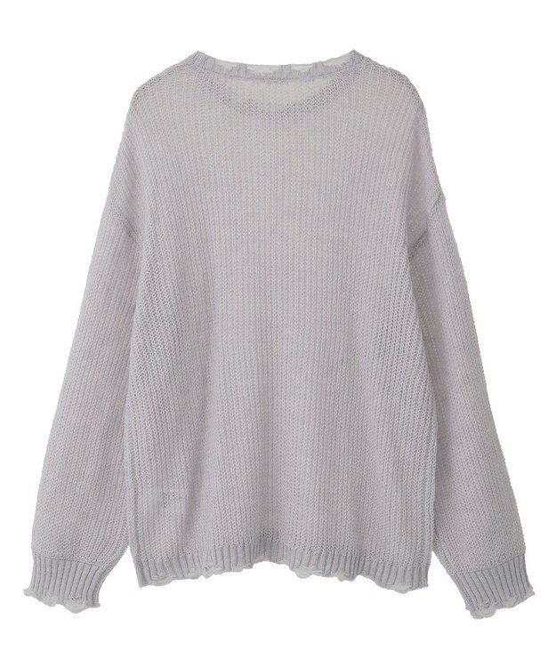 CRAFT STANDARD BOUTIQUE シアーモヘヤライクニットプルオーバー Light Purple