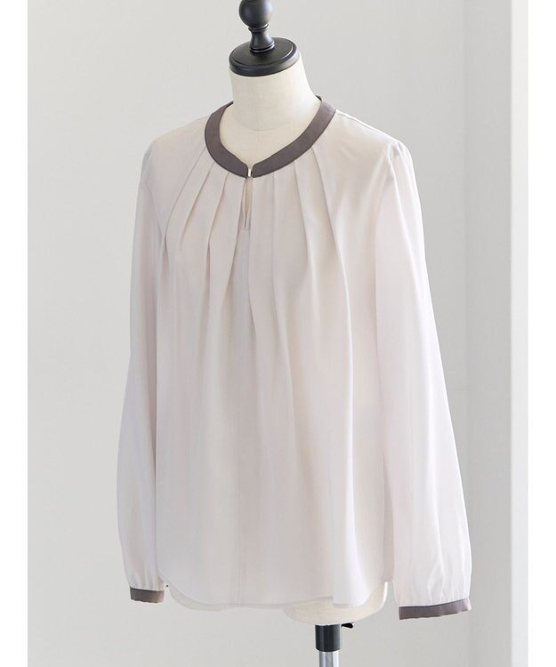 Te chichi スクエアチャームフロントタックブラウス グレー