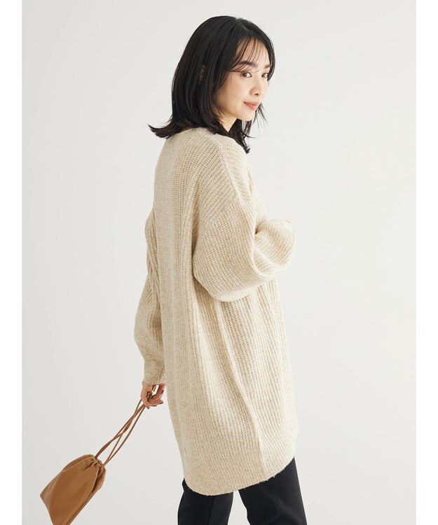Green Parks ＭＩＸ畦ニットチュニック Beige