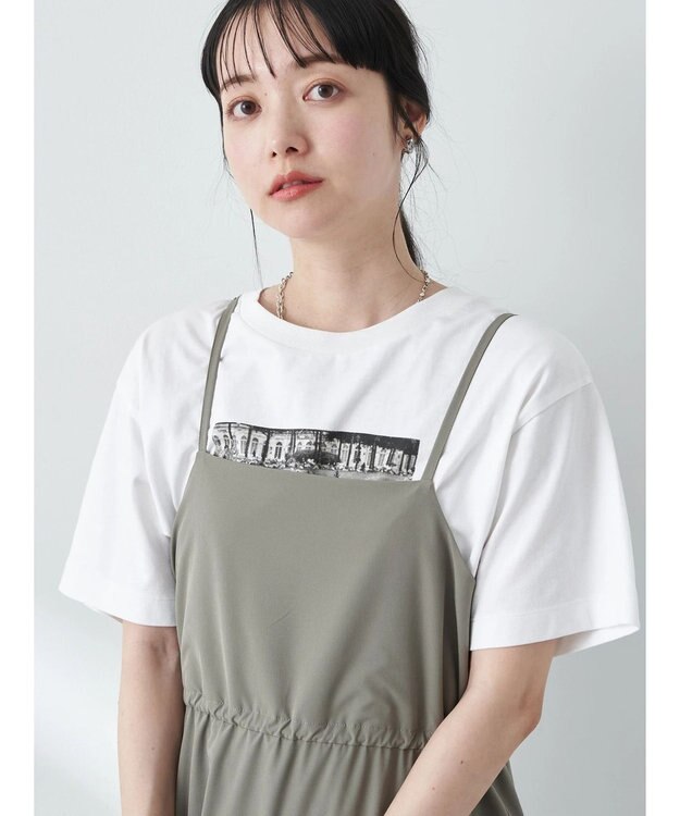 earth music&ecology ストレッチキャミワンピース Khaki