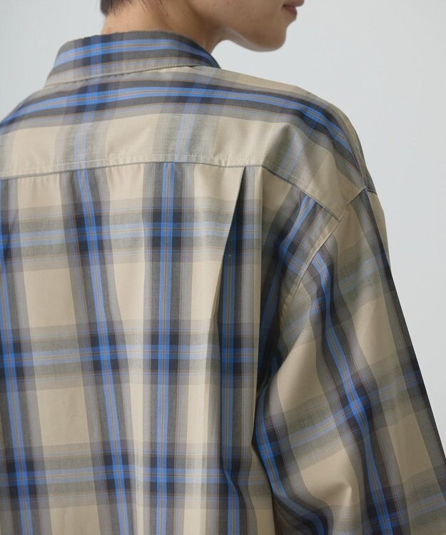 AMERICAN HOLIC イージーケアショート丈チェックシャツ Beige