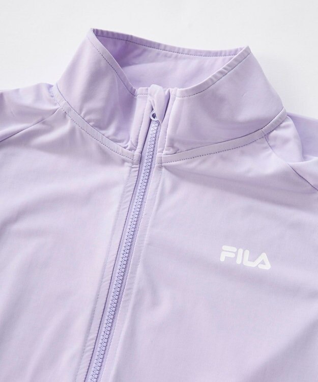 OP／FILA 【FILA】スーパーナイロンクール｜長袖フルジップラッシュガード ラベンダー