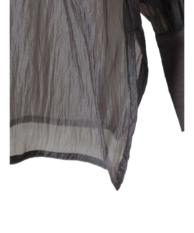 Green Parks ・ＥＬＥＮＣＡＲＥ　ＤＵＥ　２ｗａｙシアーブラウス Charcoal Gray