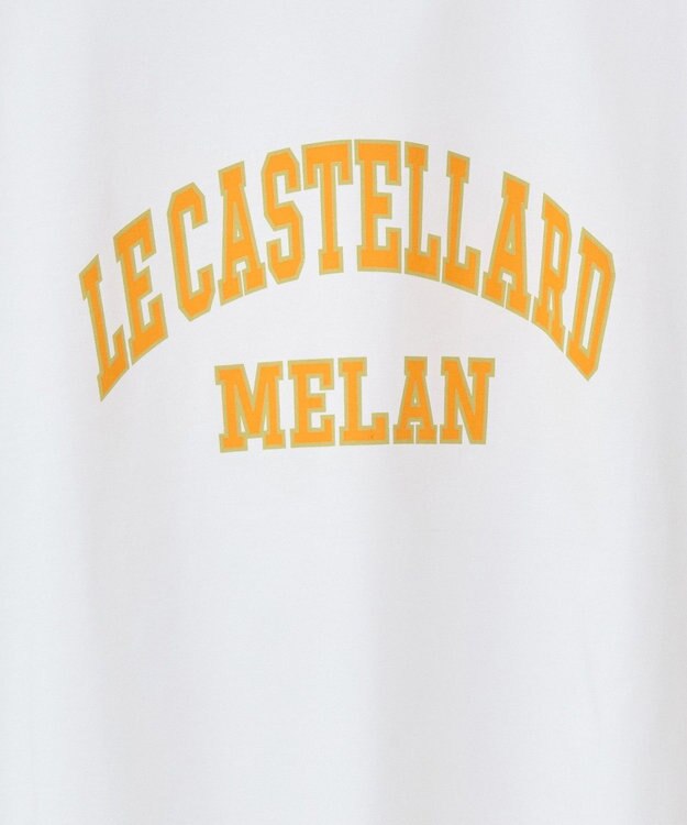 Green Parks 袖折り返しカレッジＴシャツ Off White