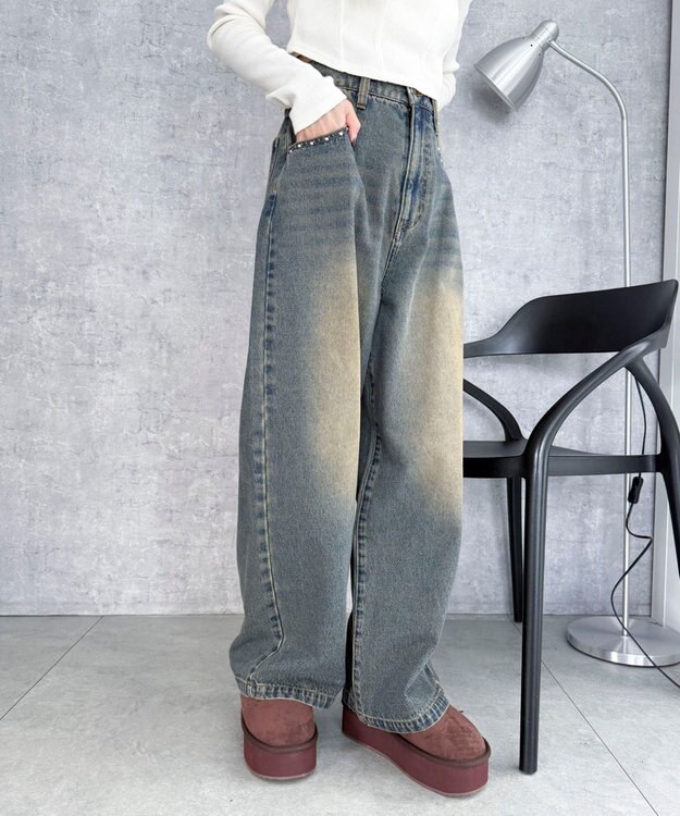 WEGO 【25年秋冬新作/あったかブーツ】厚底ムートンタッチブーツ ブラウン