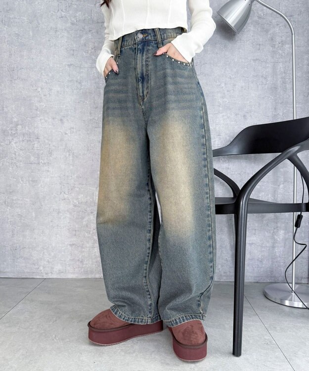 WEGO 【25年秋冬新作/あったかブーツ】厚底ムートンタッチブーツ ブラウン