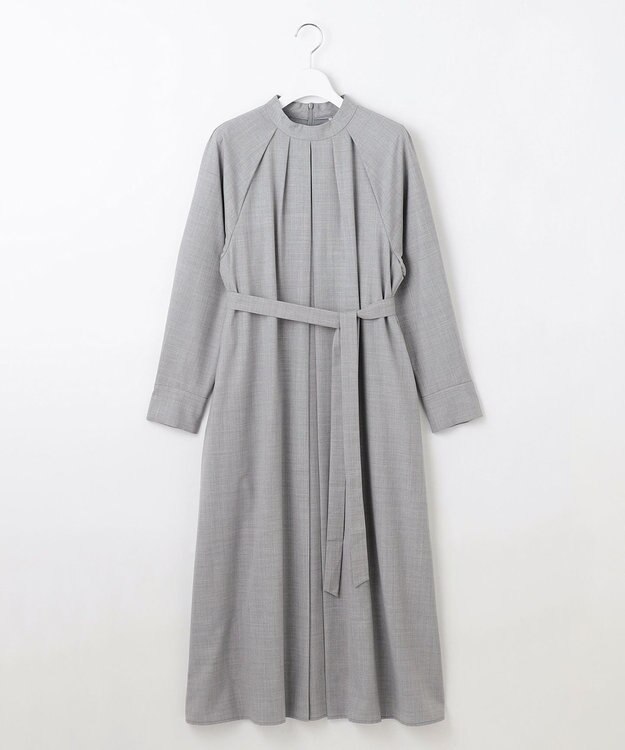 自由区 【洗える】ウーステッドトロ ワンピース ライトグレー