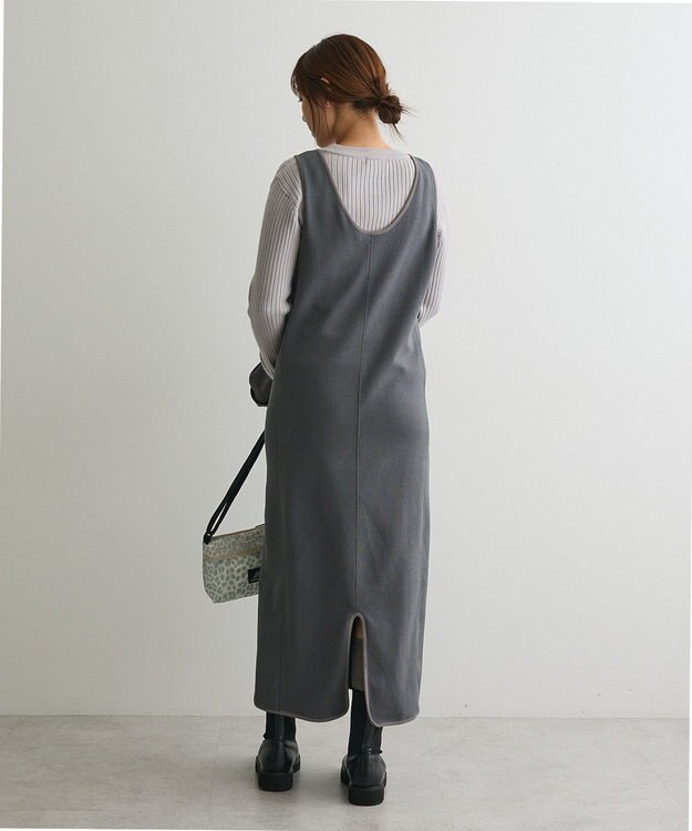 CRAFT STANDARD BOUTIQUE Uネックジャンパースカート Gray