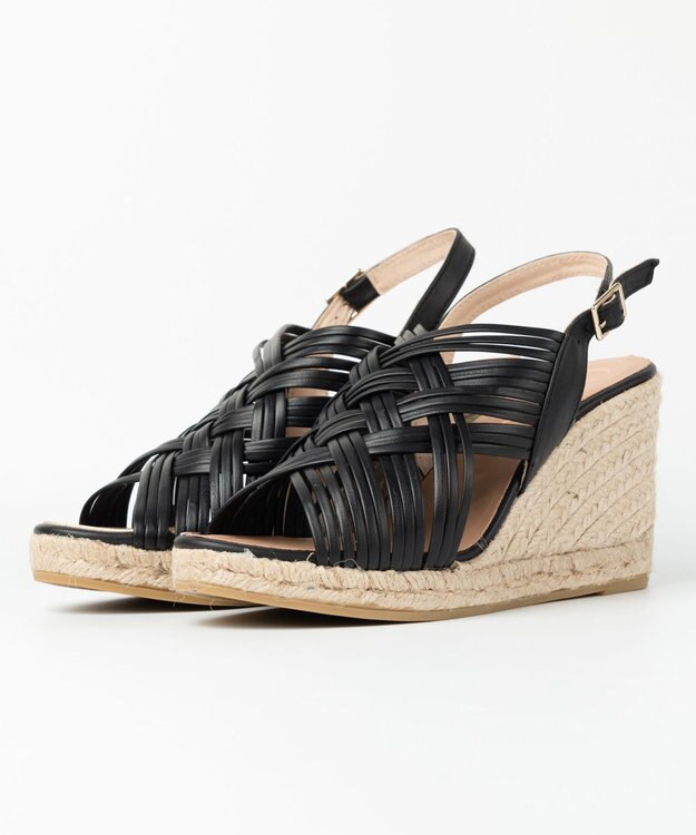 gaimo 【GAIMO/ガイモ】ダブルクロスウェッジサンダル/DUBOIS-US ブラック