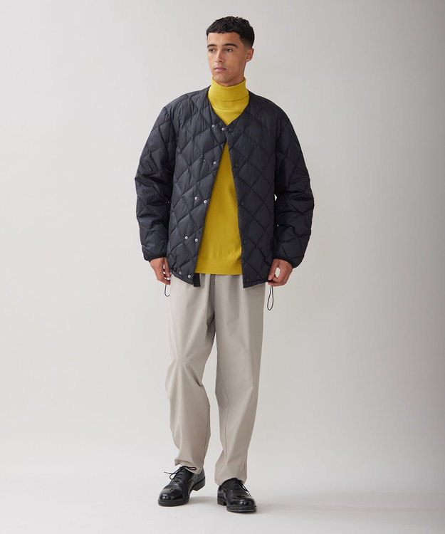 UNFILO MENS スタイリッシュ タートルネック ニット マスタード