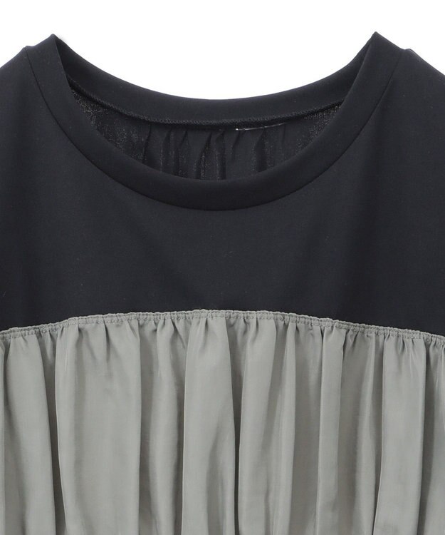 Green Parks シャーリングドッキングワンピース Khaki