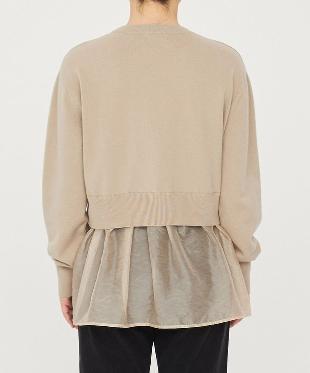 uncrave ウール ナイロン ペプラム ニット（uncrave STANDARD） ベージュ