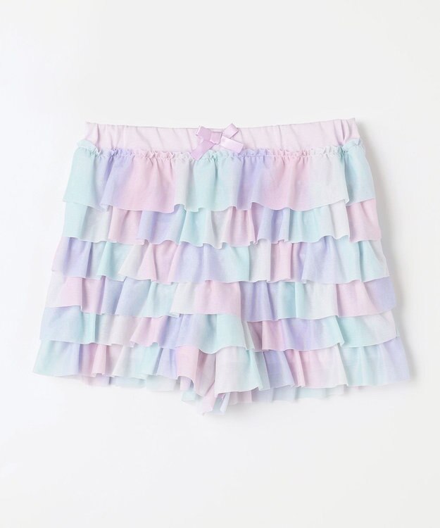 ANY KIDS フリル 天竺 ショート パンツ レインボー