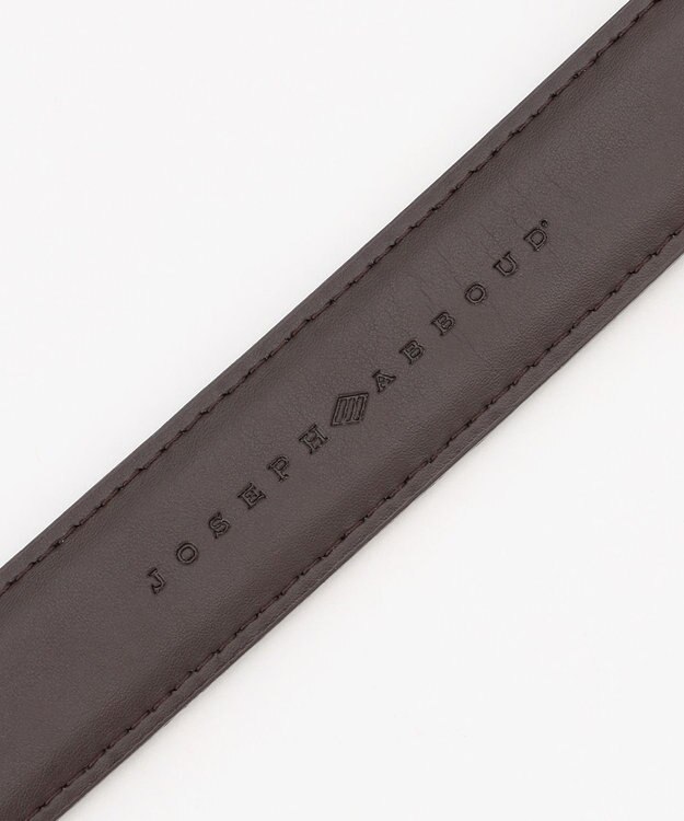 JOSEPH ABBOUD 【日本製】シャイニークロコ ベルト ダークブラウン系