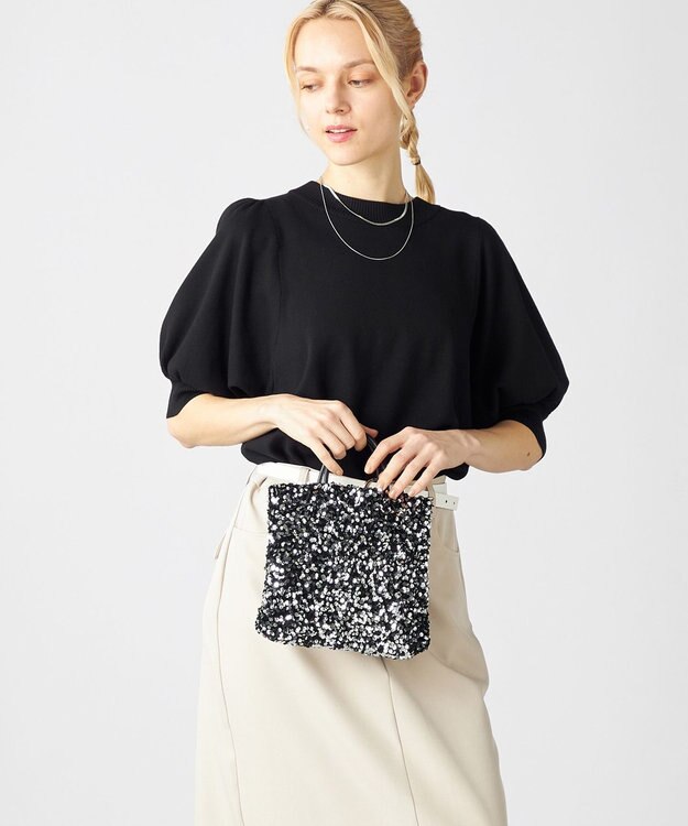 LA BAGAGERIE 【MONICA】スパンコール2WAYミニトート シルバー