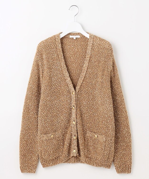 自由区 S 【カタログ掲載】ラメファンシーツイード カーディガン キャメル系