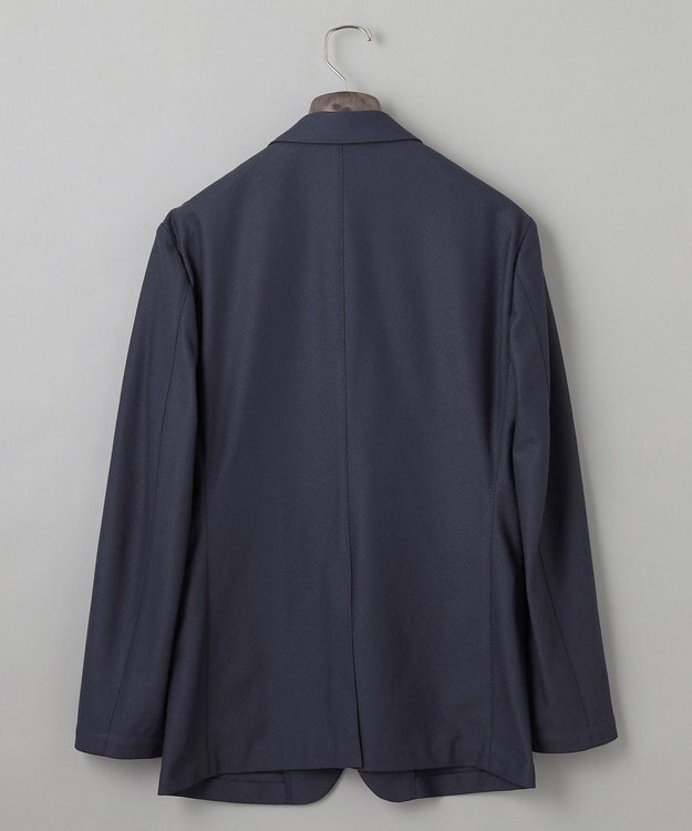 GOTAIRIKU 【通気性/ストレッチ/洗える】エアレースジャケット_ヘリンボーン柄 ネイビーヘリンボーン柄