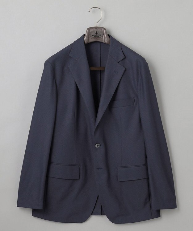 GOTAIRIKU 【通気性/ストレッチ/洗える】エアレースジャケット_ヘリンボーン柄 ネイビーヘリンボーン柄