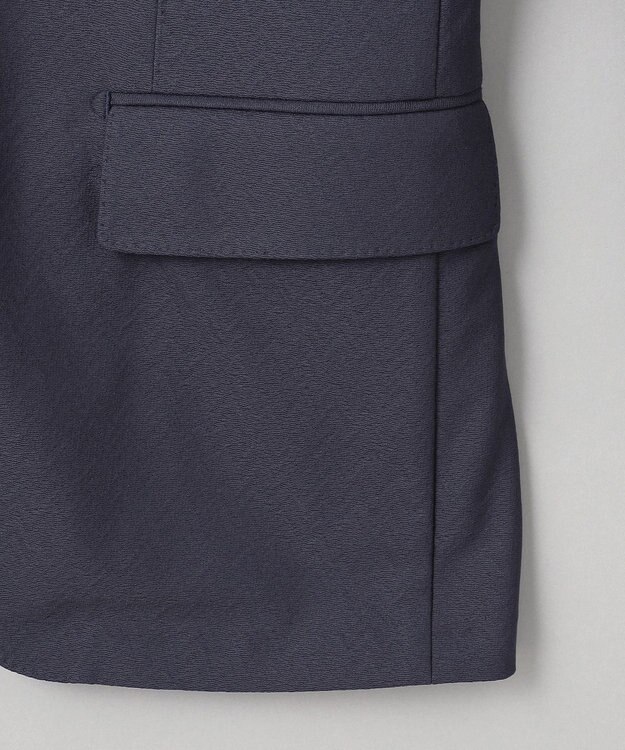 GOTAIRIKU 【通気性/ストレッチ/洗える】エアレースジャケット_ヘリンボーン柄 ネイビーヘリンボーン柄