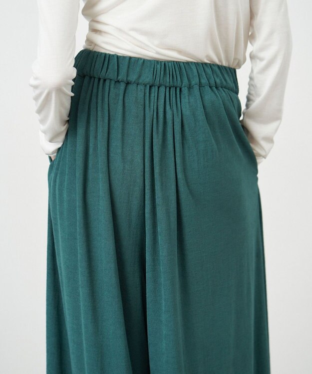 ATON MICRO COTTON PILE | ワイドイージー パンツ GREEN