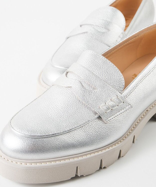 Luca Grassia パンタローネ 48 　チャコールグレー LucaGrossi/ルカグロッシ】厚底メタリックローファー/H124M-USO