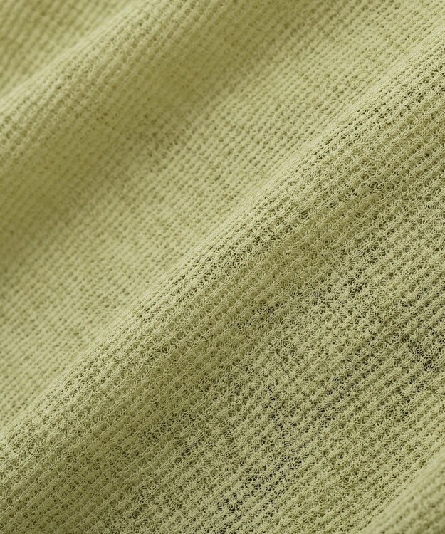 earth music&ecology 【予約】シアーワッフルタックボタントップス ライトグリーン