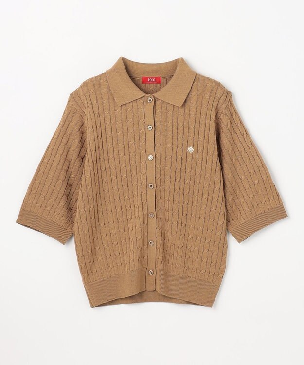 ANY 【POLO BCS別注】ケーブルニットポロ ベージュ