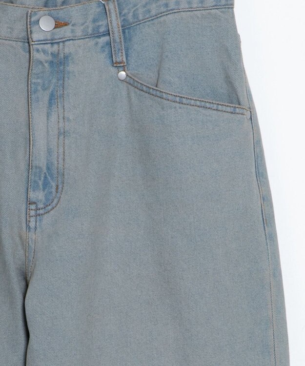 WEGO ルーズフィットフレアパンツ デニム中濃加工色