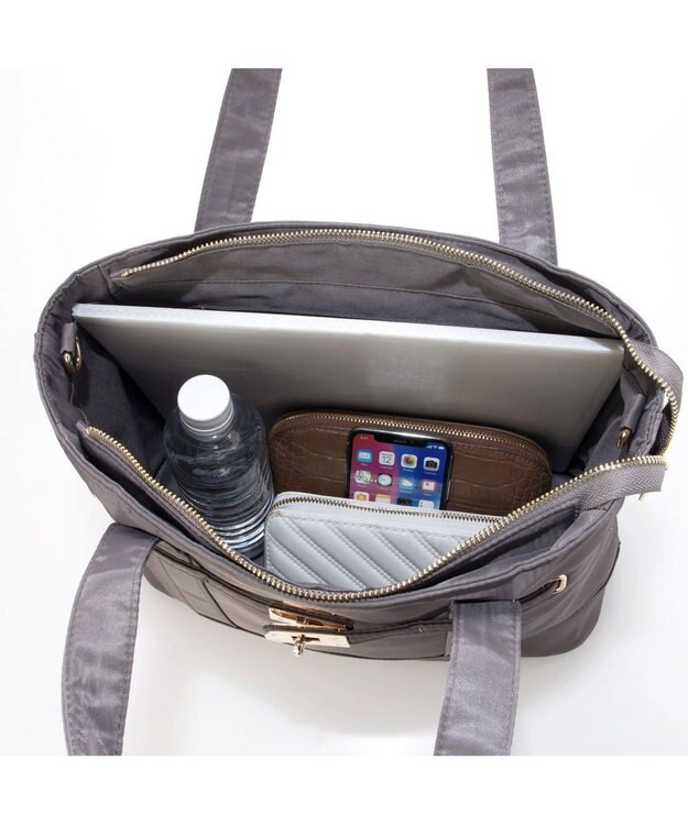 UNBILLION カシュカシュ cachecache / フロントベルトナイロン2wayトートバッグ GY