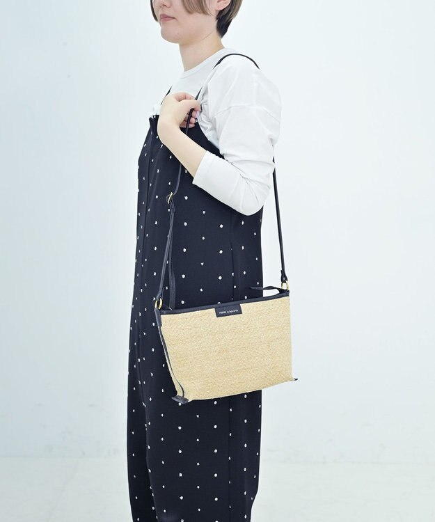 Hekhèr Le Style de Vie 【日本製 】ジュート×牛革 ショルダーバッグ ブラック