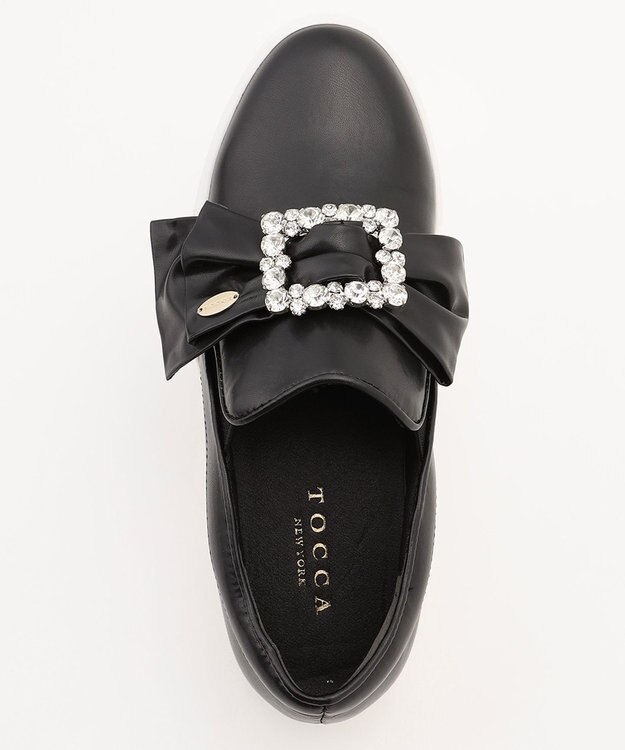 TOCCA 【晴雨兼用・軽量・抗菌消臭】BIJOUX RIBBON SNEAKERS スニーカー ブラック系