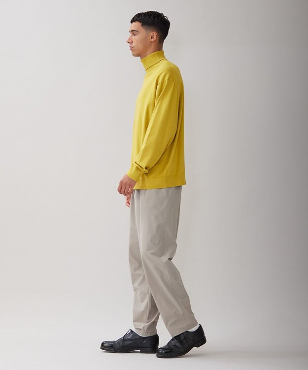 UNFILO MENS スタイリッシュ タートルネック ニット マスタード