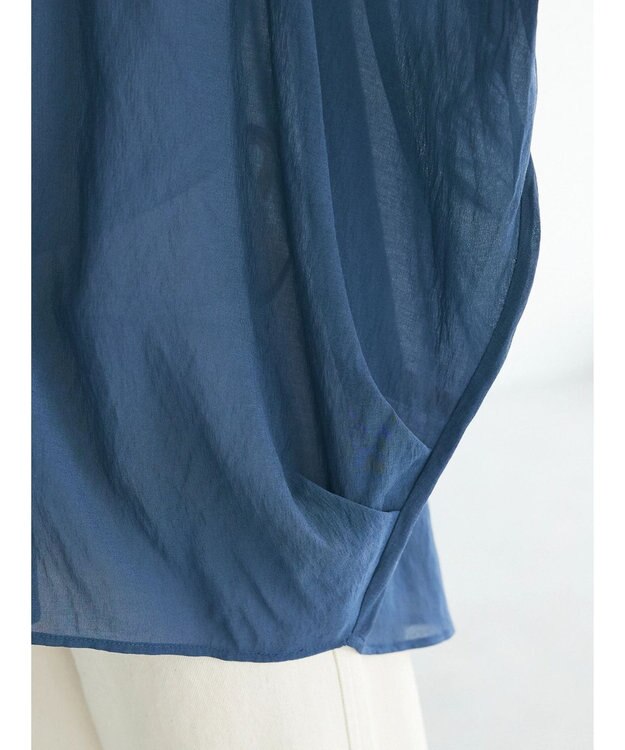 CRAFT STANDARD BOUTIQUE ウ゛ィンテージボイル２ＷＡＹタックブラウス Deep Blue