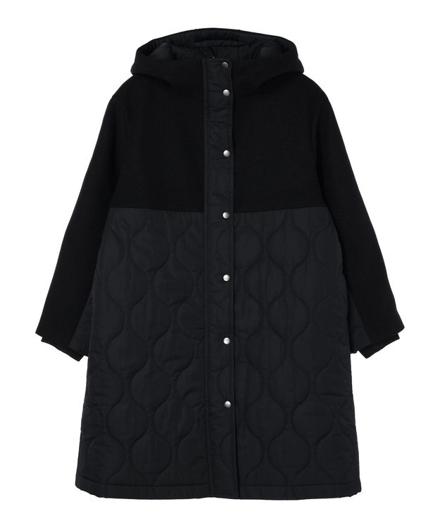 CRAFT STANDARD BOUTIQUE キルティング切替フードコート Black