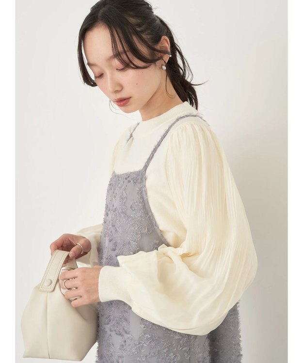 earth music&ecology フラワージャガードキャミワンピース Gray