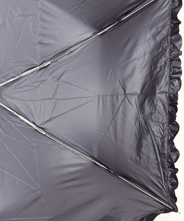 UNBILLION cache nez / 【晴雨兼用】【日傘】フリル 折りたたみ 日傘 ネイビー