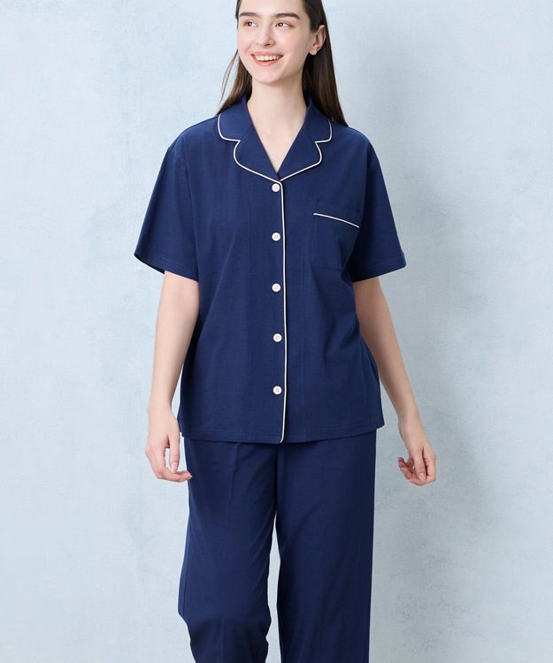 une nana cool 【綿100％】40ハイゲージ天竺半袖パジャマ MADE WITH LIBERTY FABRIC KO