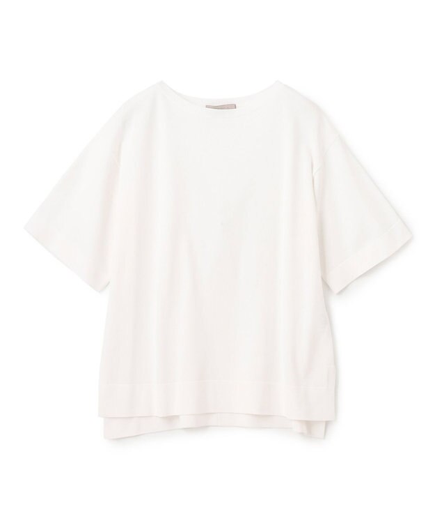 UNFILO L スゴ機能 ハーフスリーブニットT ブラウン